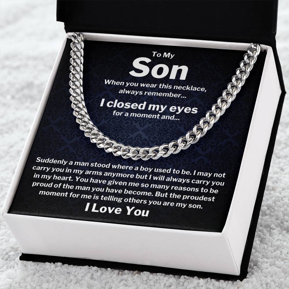 To My Son - Cuban Link Chain