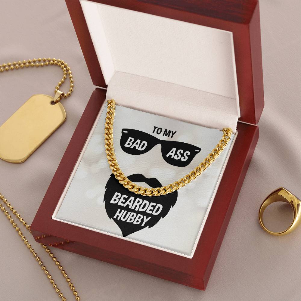 Cuban Link Chain Necklace - Gifts For Him  Gifts For Bearded Hubby Birthday Anniversary