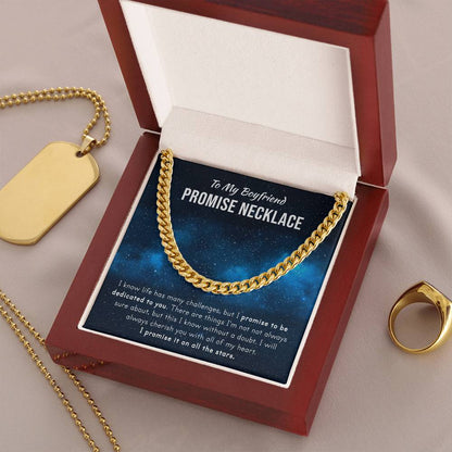 Promise Necklace For Him - Christmas Gift Cuban Link Chain
