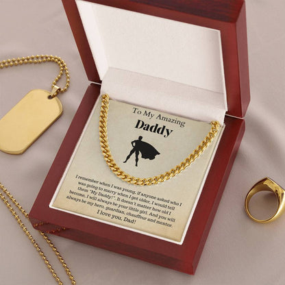 Fathers Day Gift Dad Gift Gifts For Dad Father&#39;S Day Gift For Dad Birthday Gift For Dad I Love You Dad Cuban Link Chain