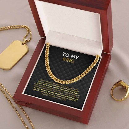 To My King Cuban Link Chain