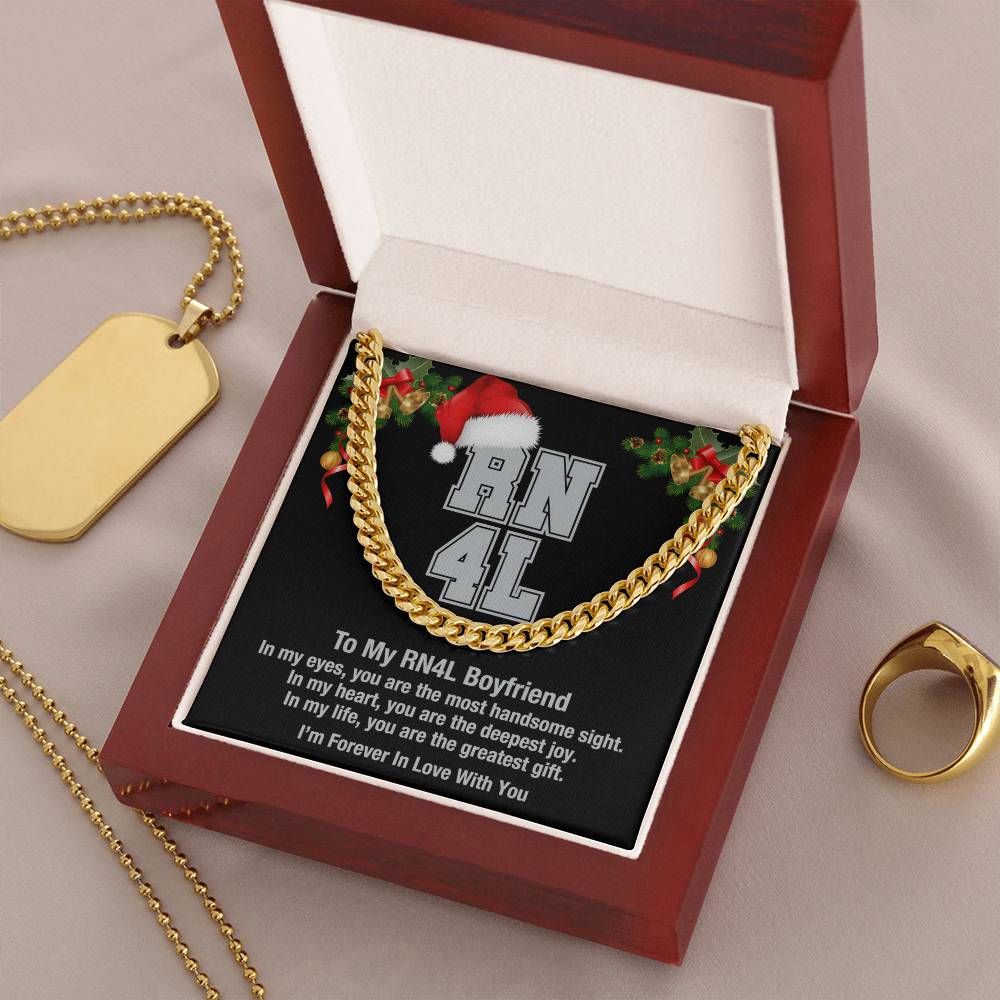 My Rn4l Boyfriend Cuban Link Chain Necklace