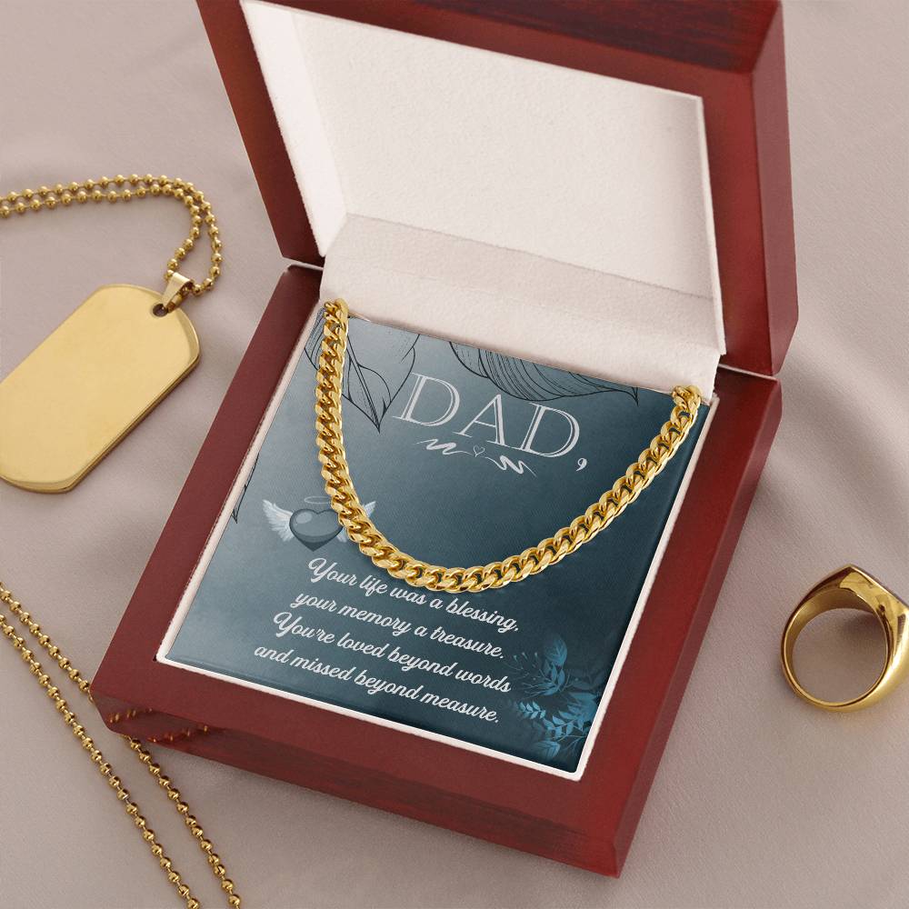 Love Dad Cuban Link Chain