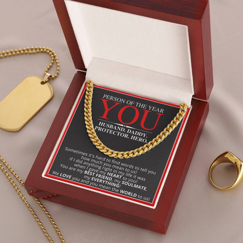 Person Of The Year - Gift For Husband Cuban Link Chain