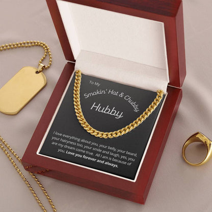 Hot And Chubby Hubby Cuban Chain Link Necklace For Husband Gift Cuban Link Chain