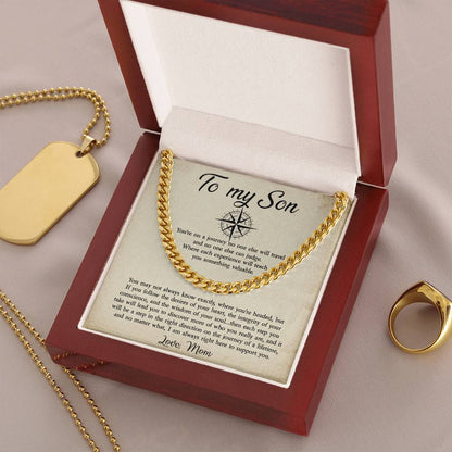 To My Son Cuban Chain Necklace Gift For Son From Mom Son Birthday Gift Cuban Link Chain