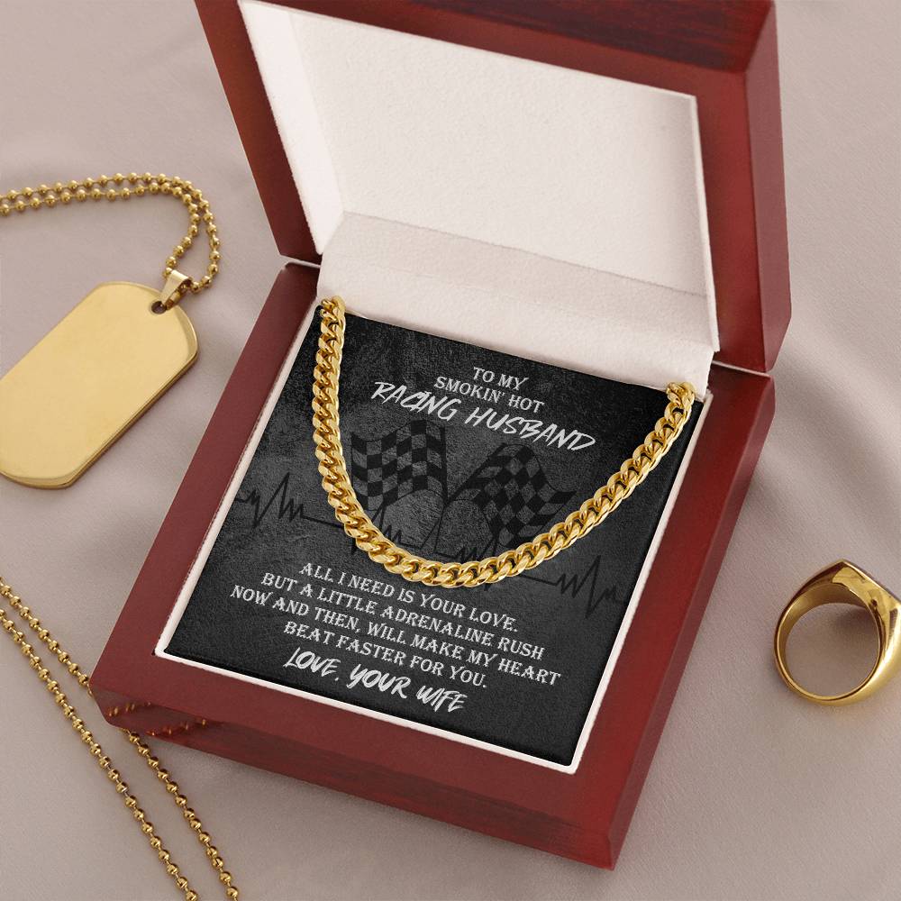 Racing Heavy Durable Cuban Chain Mens Necklace Cuban Link Chain