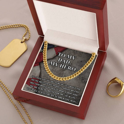 Gifts For Dad From Daughter Fathers Day Gift From Son Silver Cuban Link Chain Dad Birthday Gift Father Of The Bride Fa