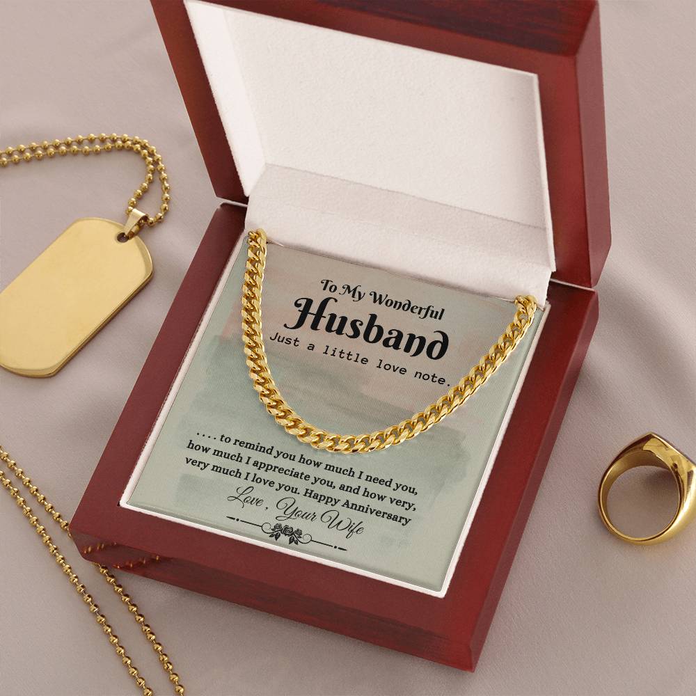 Gift To Husband - Cuban Link Chain Necklace