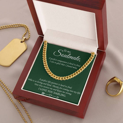 Gift For Boyfriend - Thanks For Coming Into My Life Cuban Link Chain