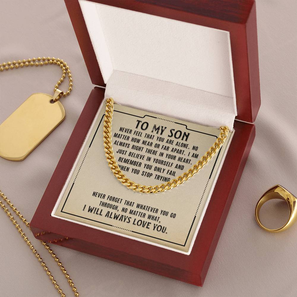 Gift For Son - Cuban Link Chain Necklace - Trending Now