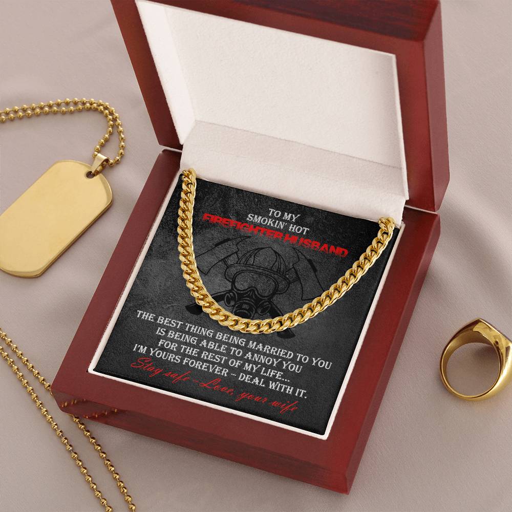 Firefighter Heavy Durable Cuban Chain Necklace Cuban Link Chain