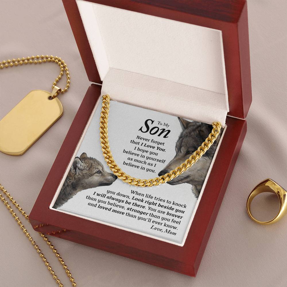 My Son - I Will Always Be There - Cuban Link Chain