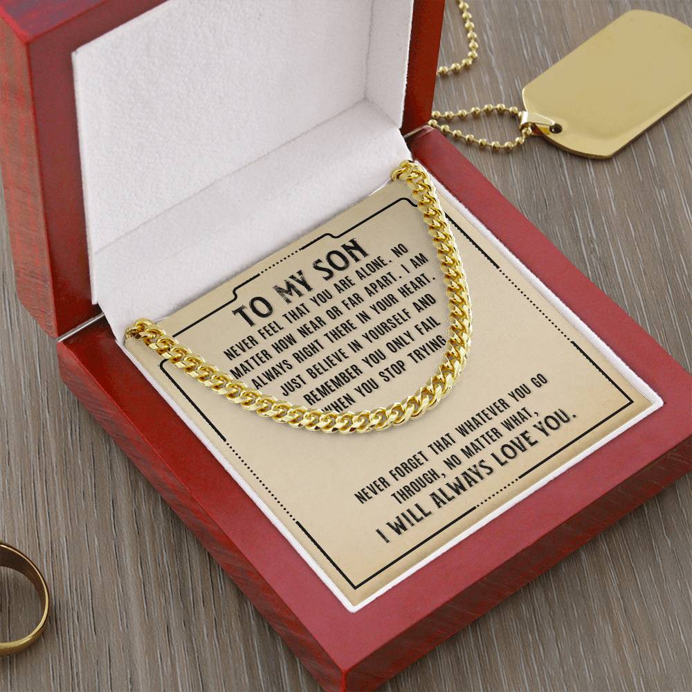 Gift For Son - Cuban Link Chain Necklace - Trending Now