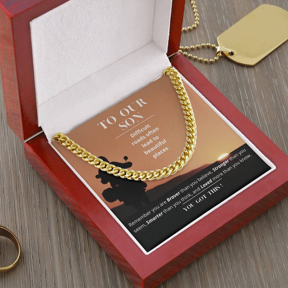 Son Gift Parents Cuban Link Chain Gift To Son Birthday Gift Father Son Gift Gift To Son From Mom Son Gift Ideas Specia