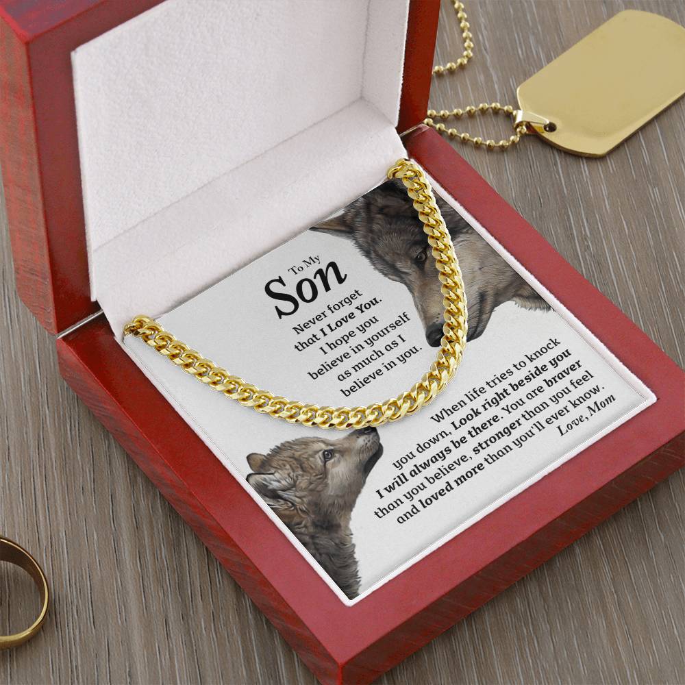 My Son - I Will Always Be There - Cuban Link Chain