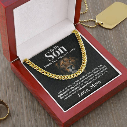 To My Son Chain Necklace Grown Up Son Gift From Mom Son Birthday Graduation Gift Sentimental Gift Cuban Link Chain