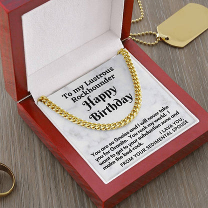 Rockhounder Husband Cuban Chain Link Necklace Gift Cuban Link Chain
