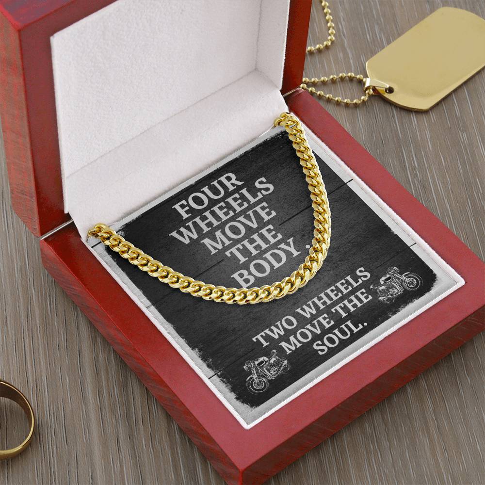 Cuban Chain Link Necklace For Men Motorcycle Enthusiast Gift Birthday Gift Necklace For Husband Boyfriend Son Cuban Link Chain