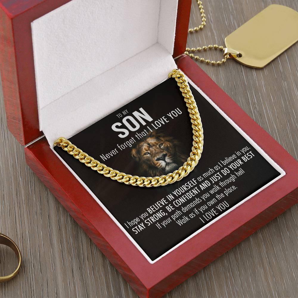 Gift For Son - Do Your Best - Cuban Cuban Link Chain