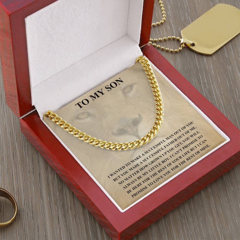 To My Son Necklace Gift For Son Son Graduation Graduate Gift Fathers Day Father Son Gift Mens Silver Cuban Link Chain