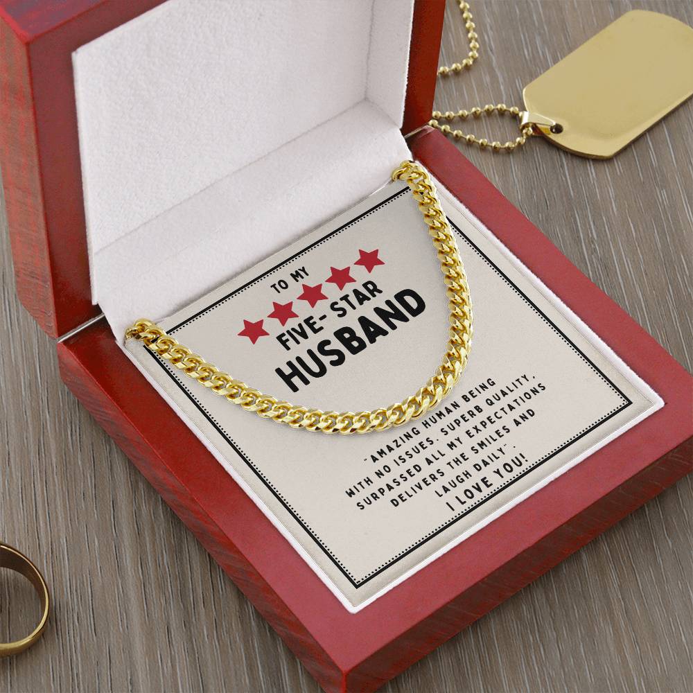 To My Five-Star Husband - Cuban Chain Necklace Cuban Link Chain