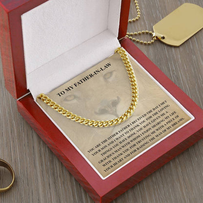 Father In Law Gift From Daughter In Law Fathers Day Gift For Father In Law Christmas Gift For Father In Law Cuban Link Chain