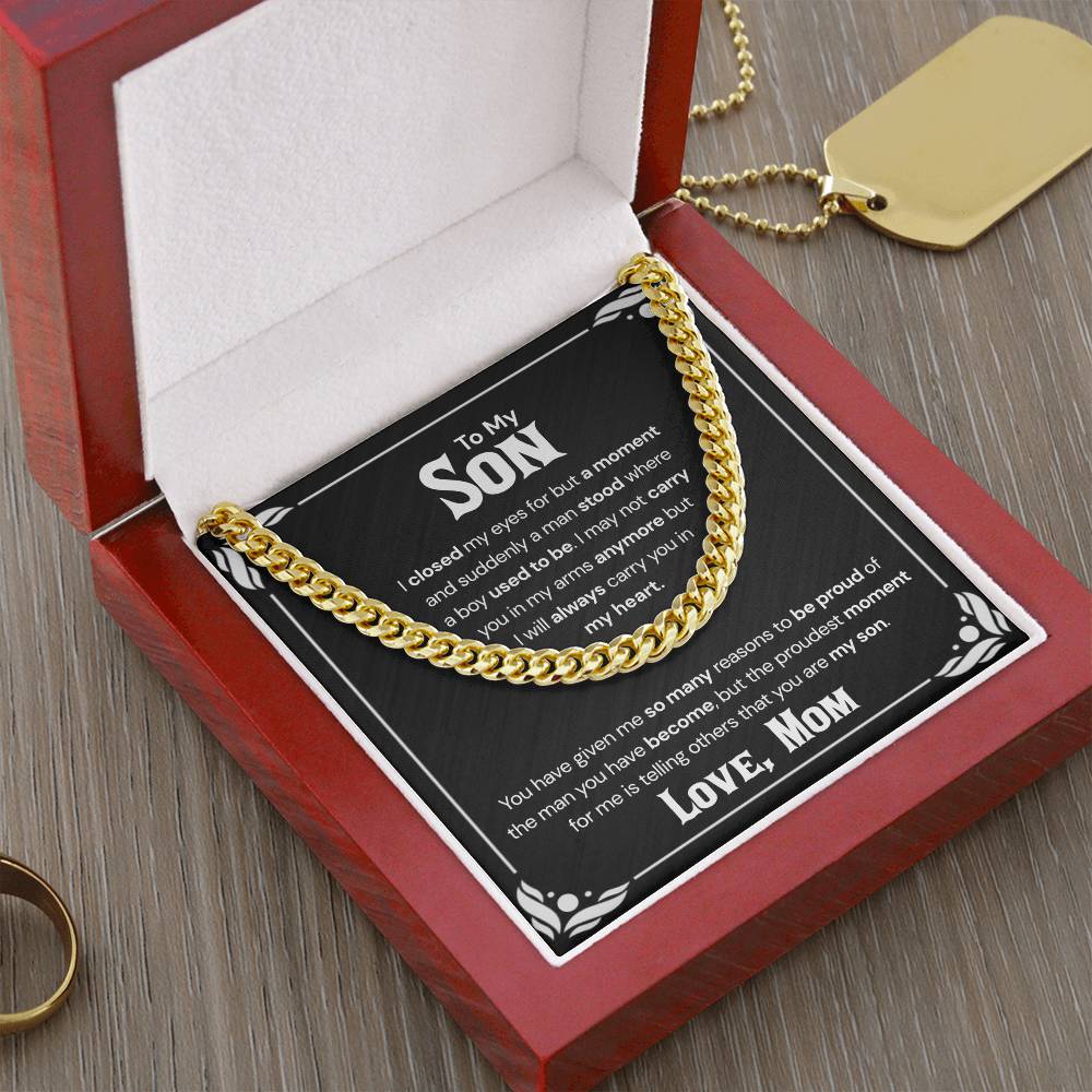 To My Son - So Many Reasons - Cuban Link Chain