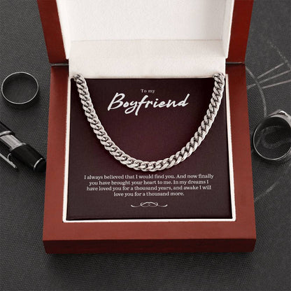 Beautiful Necklace For Boyfriend Cuban Link Chain