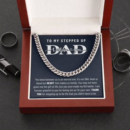 Step Dad Fathers Day Gift Cuban Link Chain Necklacebirthday Present For Bonus Dad Step Father Wedding Gift Step Dad Ch