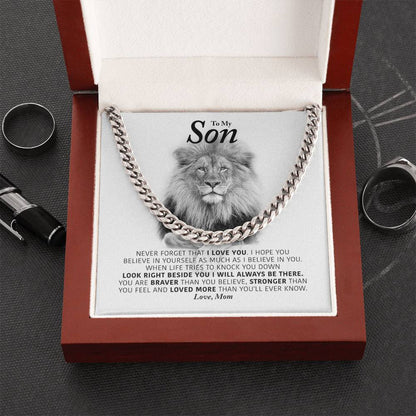 To My Son - I Will Always Be There - Cuban Link Chain