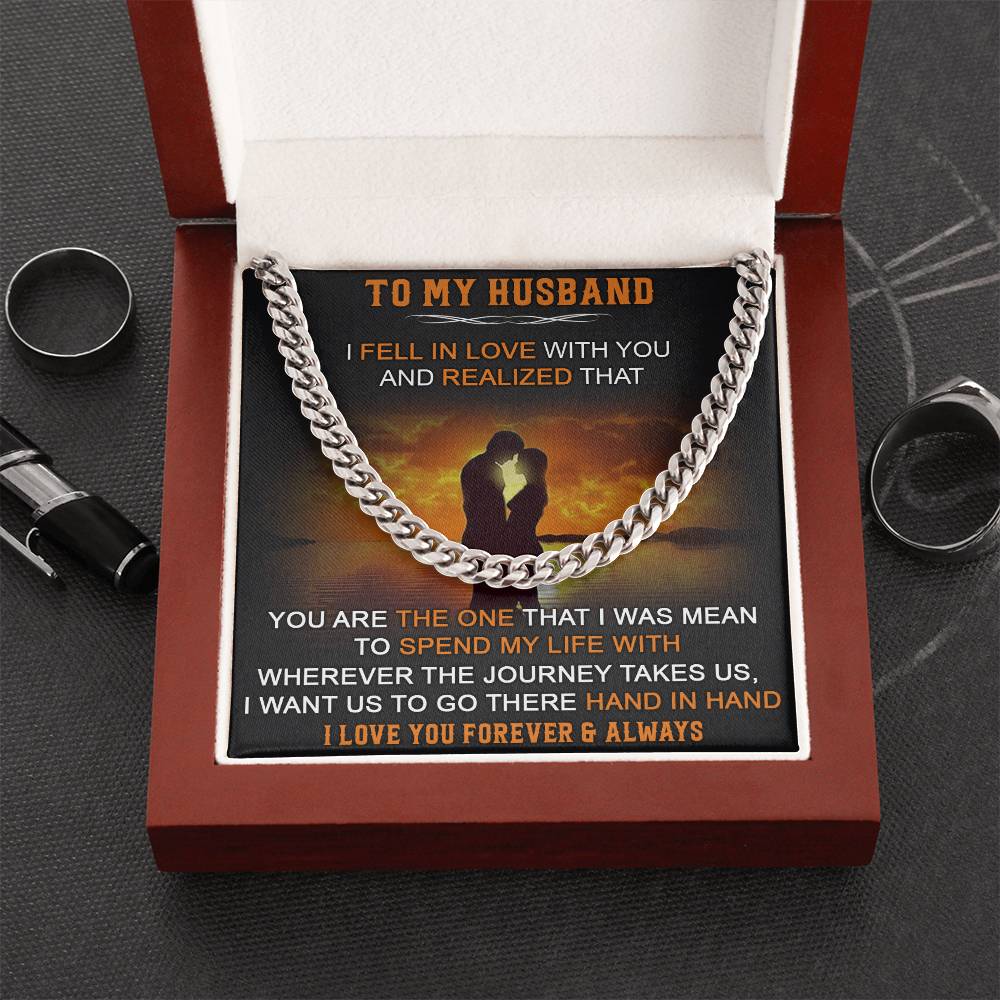 Gift For Husband - Fell In Love - Cuban Link Cuban Link Chain