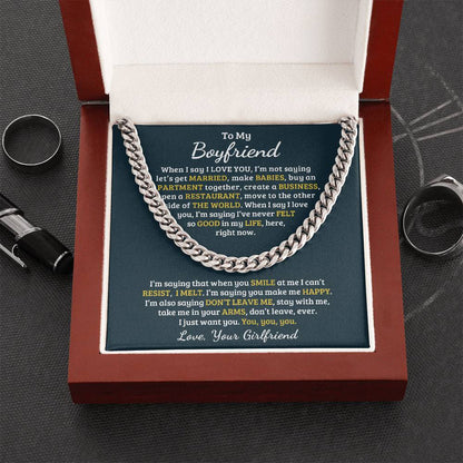 Valentine's Day Gift For Boyfriend Cuban Link Chain