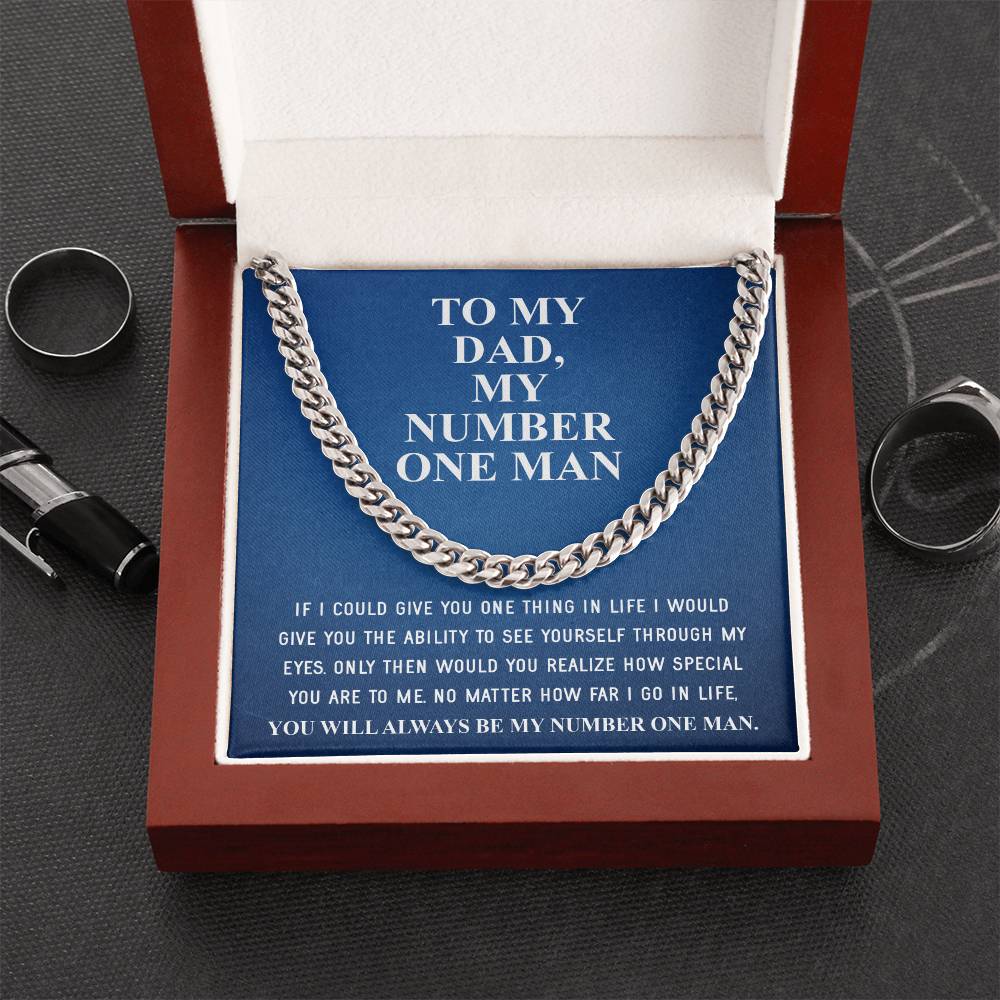 Gifts For Dad From Daughter Fathers Day Gift From Son Silver Cuban Link Chain Dad Birthday Gift Father Of The Bride Fa