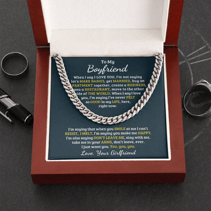 Valentine's Day Gift For Boyfriend Cuban Link Chain