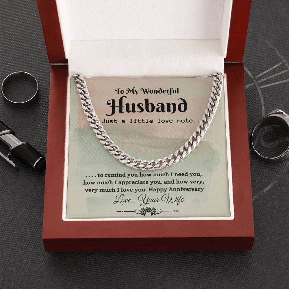 Gift To Husband - Cuban Link Chain Necklace