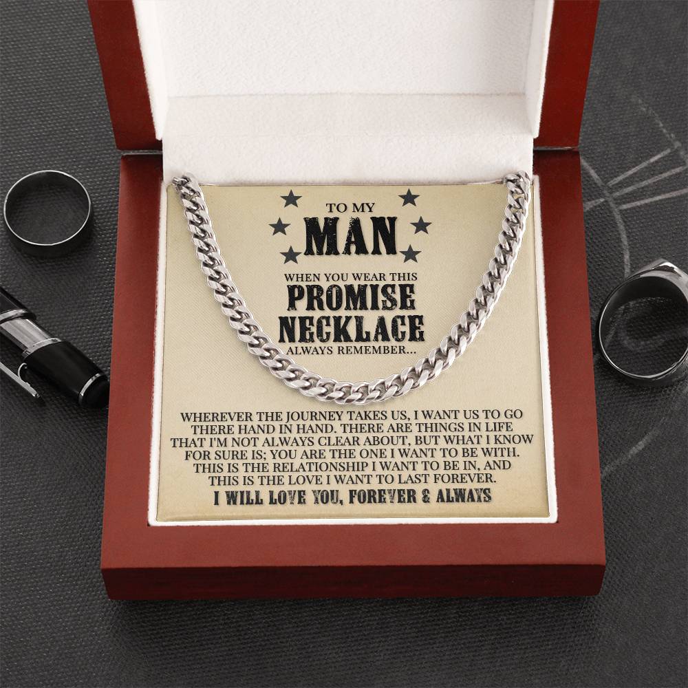 Promise Necklace - Cuban Link Chain