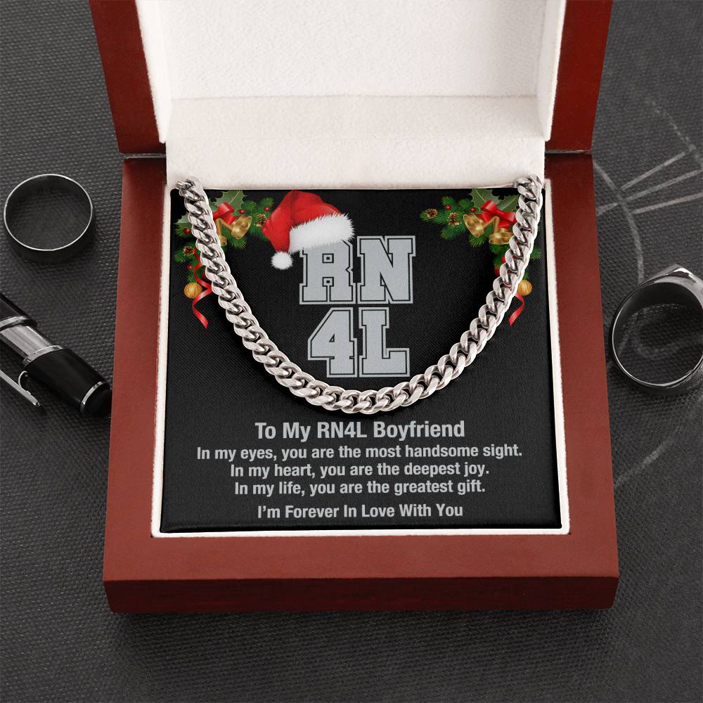 My Rn4l Boyfriend Cuban Link Chain Necklace