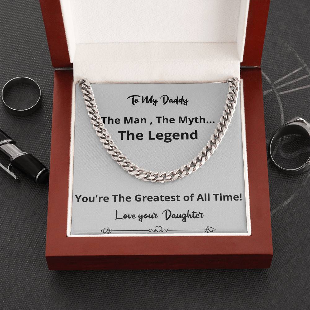 Greatest Of All Time Cuban Chain Fathers Day Birthday Gift For Men Cuban Link Chain