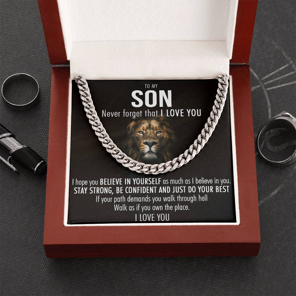Gift For Son - Do Your Best - Cuban Cuban Link Chain