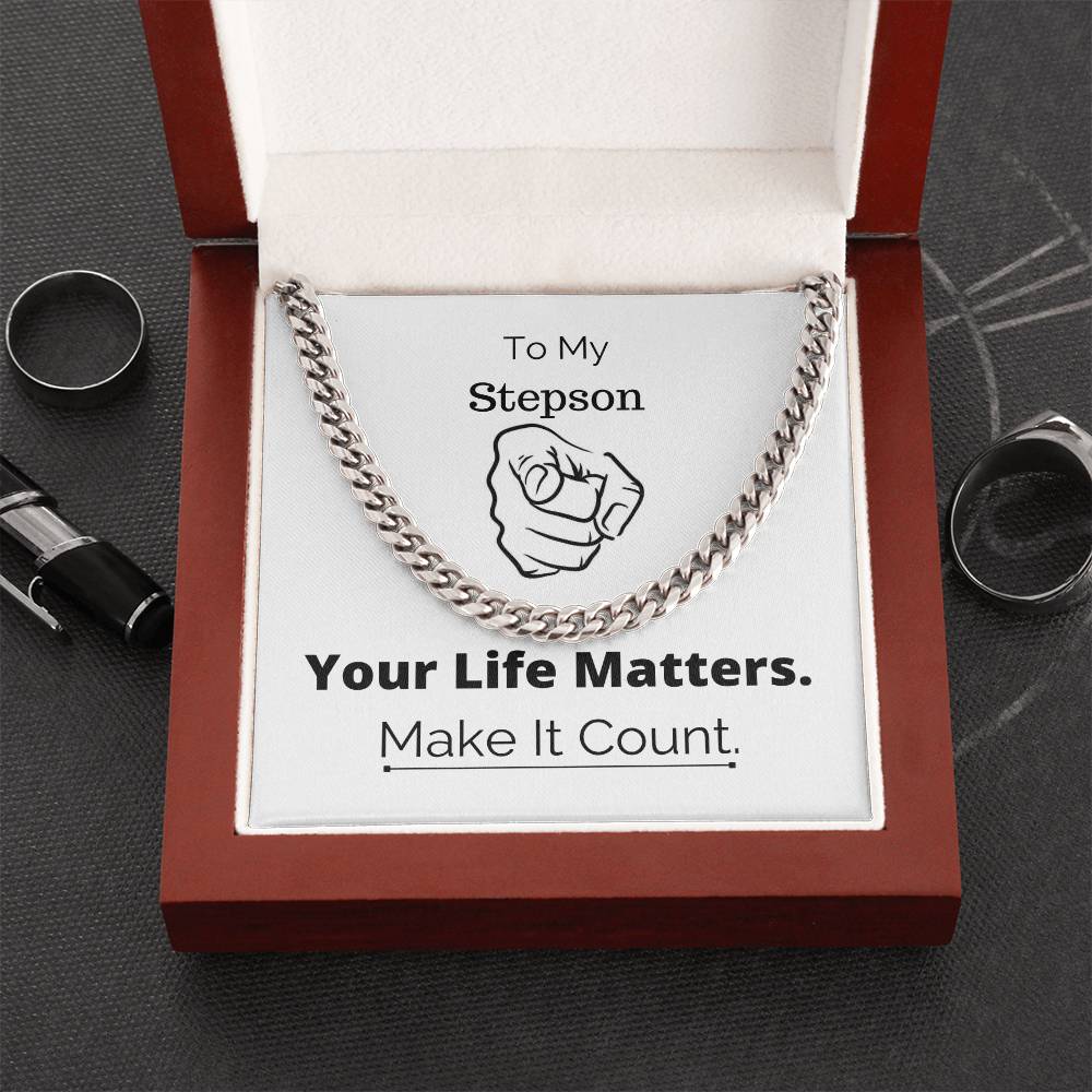 You Matter All Lives Matter Gift For Stepson Police Lives Matter Motivational Quotes Christian Gifts Sentimental Gift Cuban Link Chain