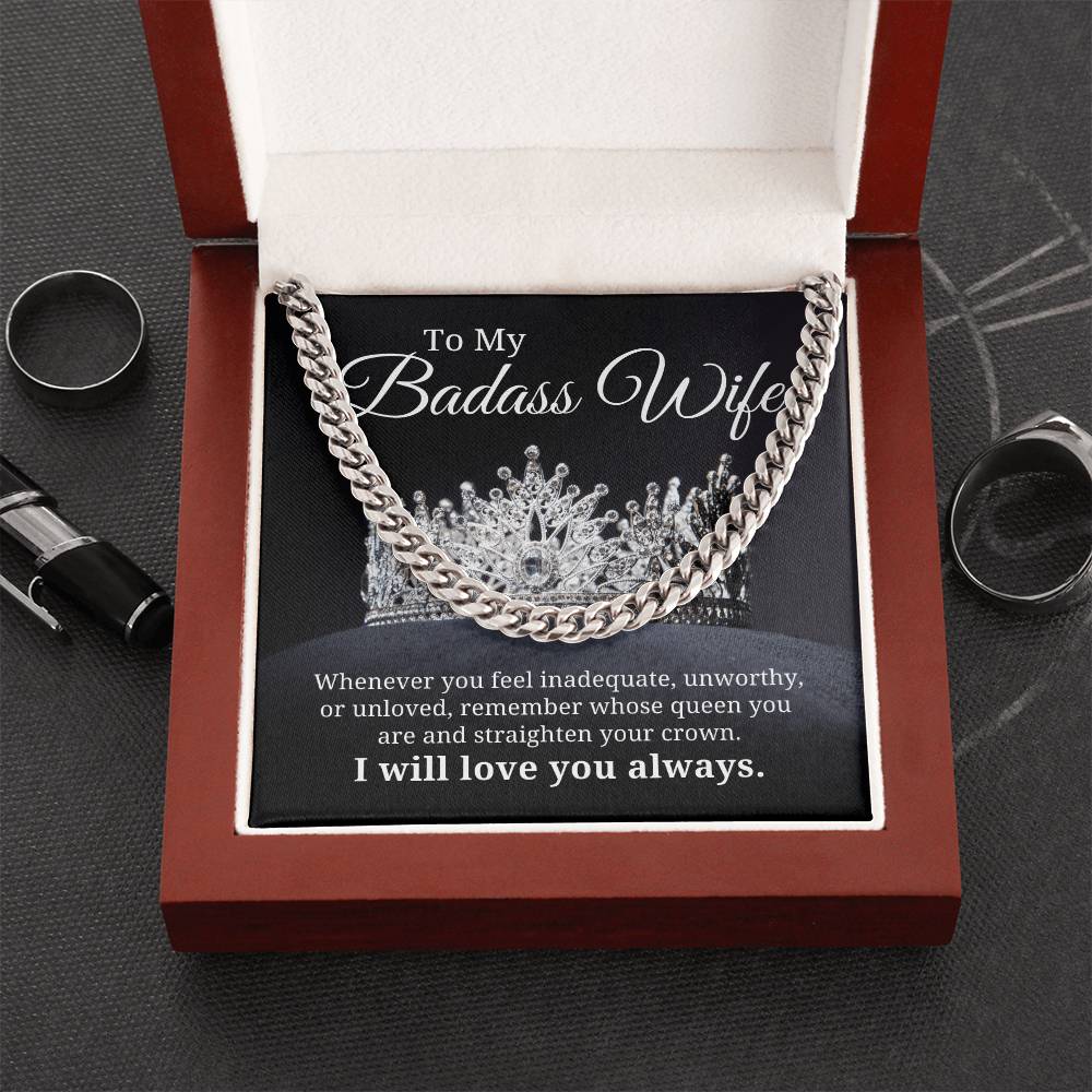 Remember Whose Queen You Are - Cuban Link Chain Necklace