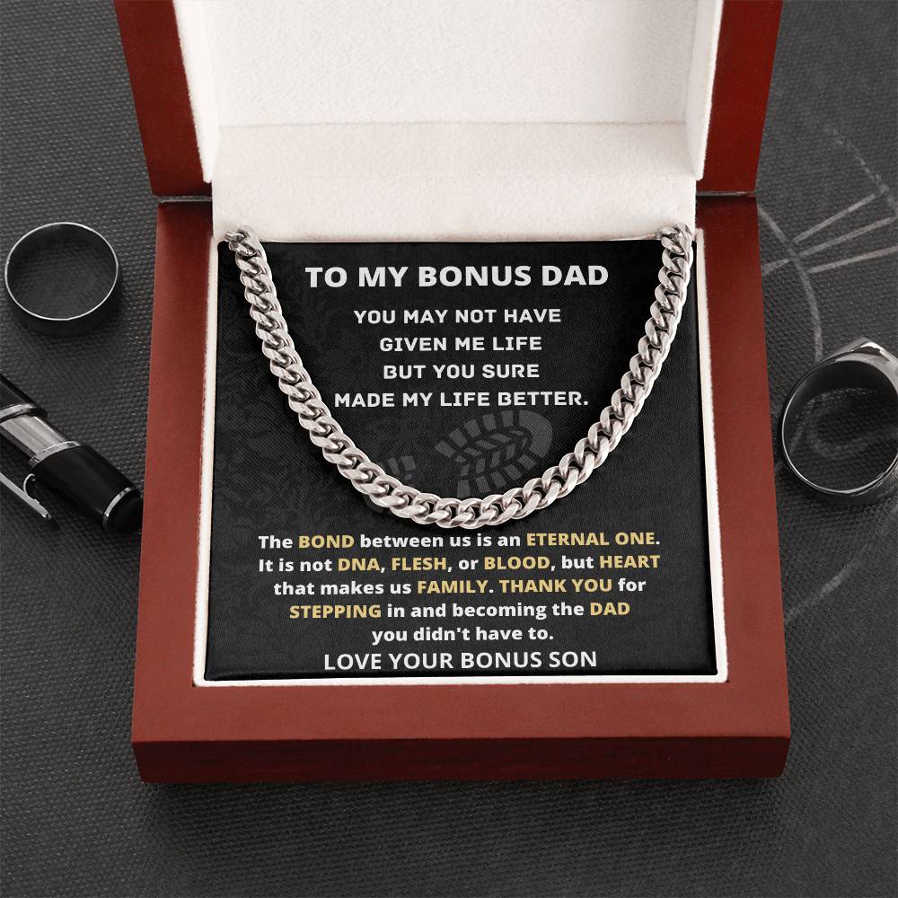 Cuban Link Chain Gift For Bonus Dad