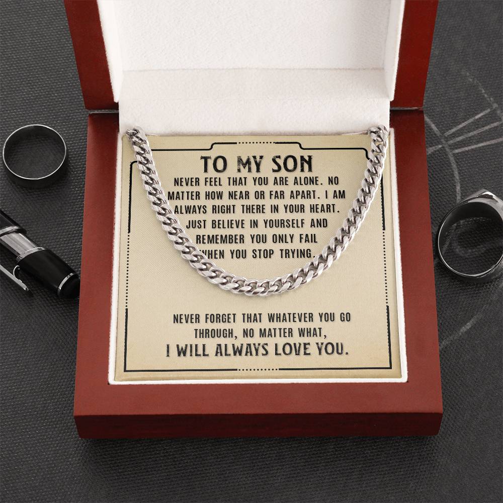 Gift For Son - Cuban Link Chain Necklace - Trending Now