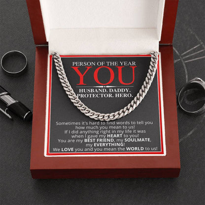 Person Of The Year - Gift For Husband Cuban Link Chain