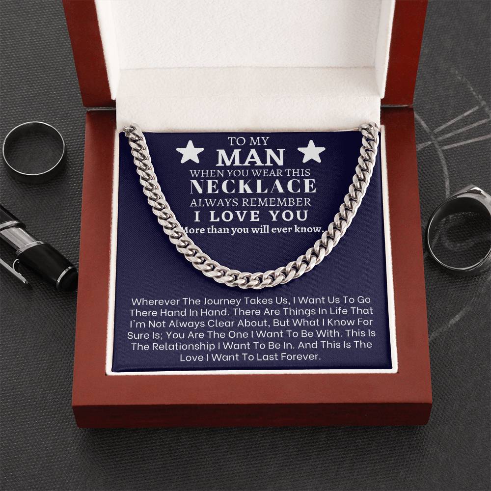 To My Man - Valentine Etsy Cuban Link Chain
