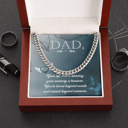 Love Dad Cuban Link Chain
