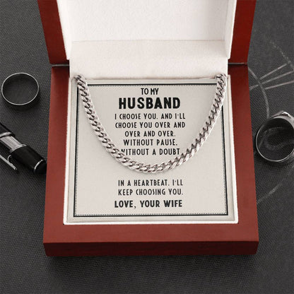 Cuban Link Chain For Husband. Chain Necklace Anniversary Gift For Husband Birthday Gift For Man Gift For Men Chain For