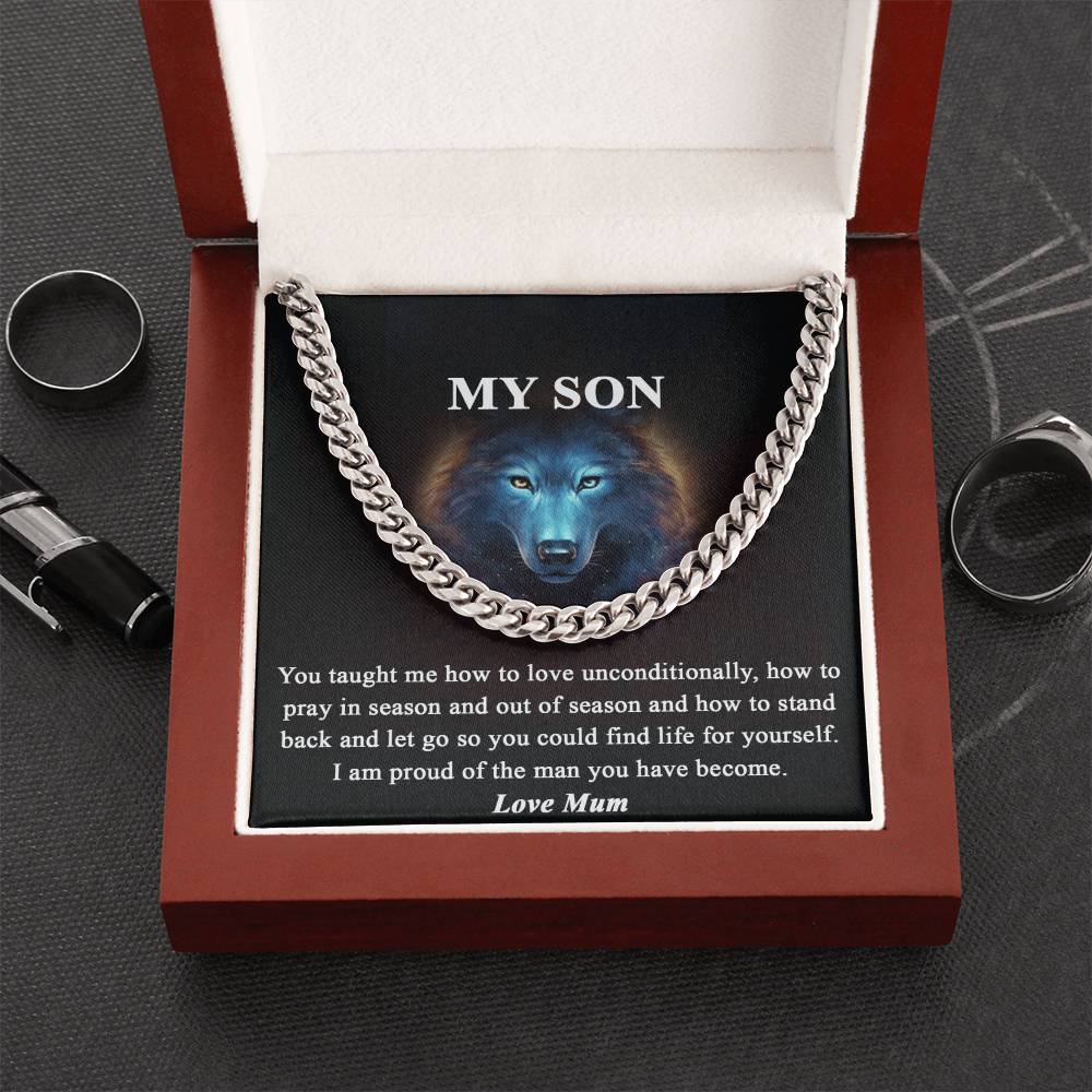 To My Son ?Cuban Link Chain ?Unconditional Love
