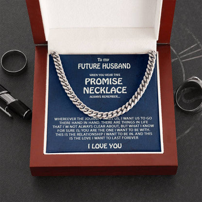 To My Future Husband  Promise Necklace Cuban Link Chain